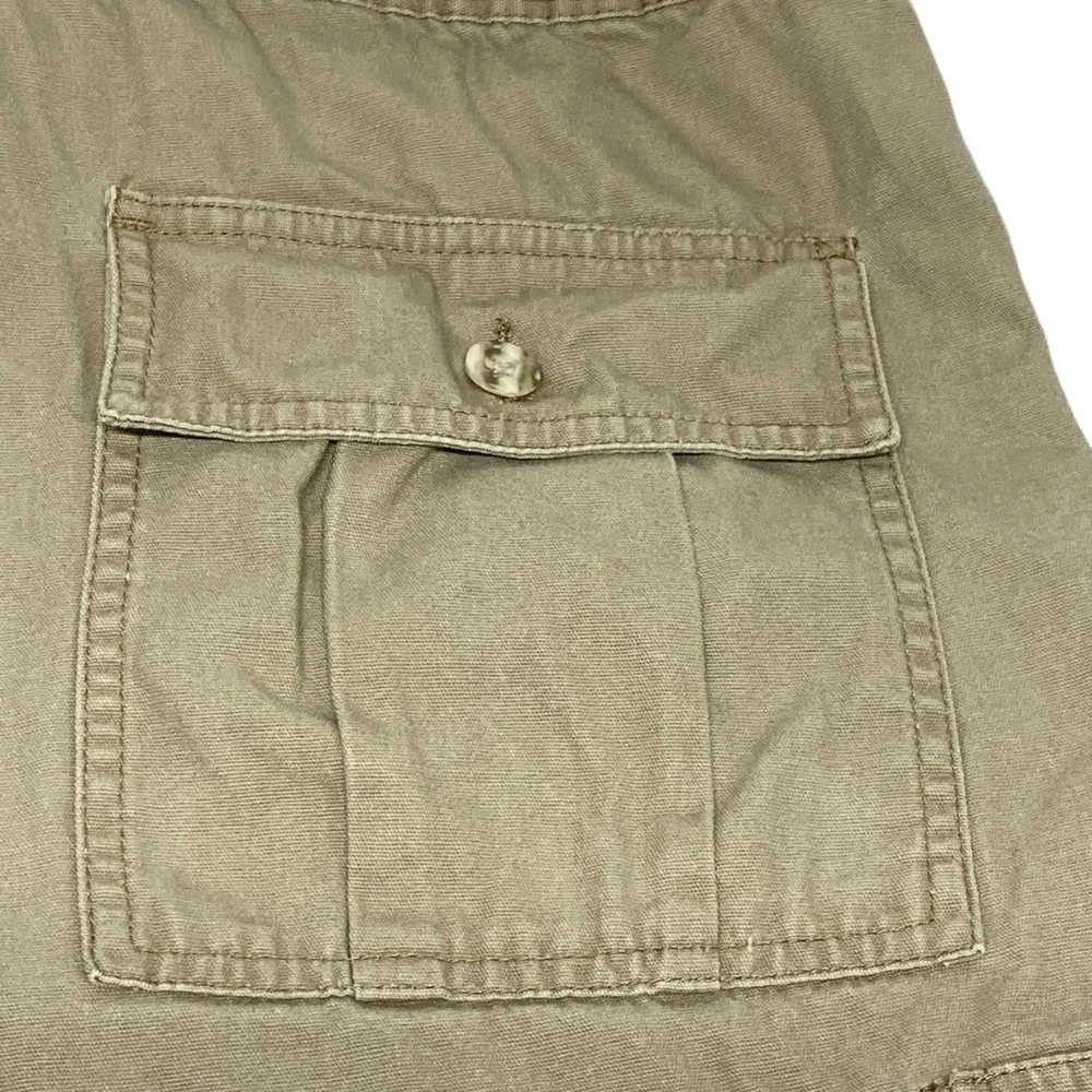 XX STAT Cotton Shorts Mens Lg Khaki Cargo‎ Utilitarian D Ring Belt Outdoor Belt